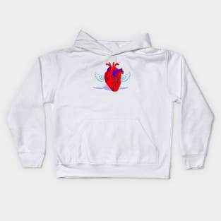 Heart with wings Kids Hoodie